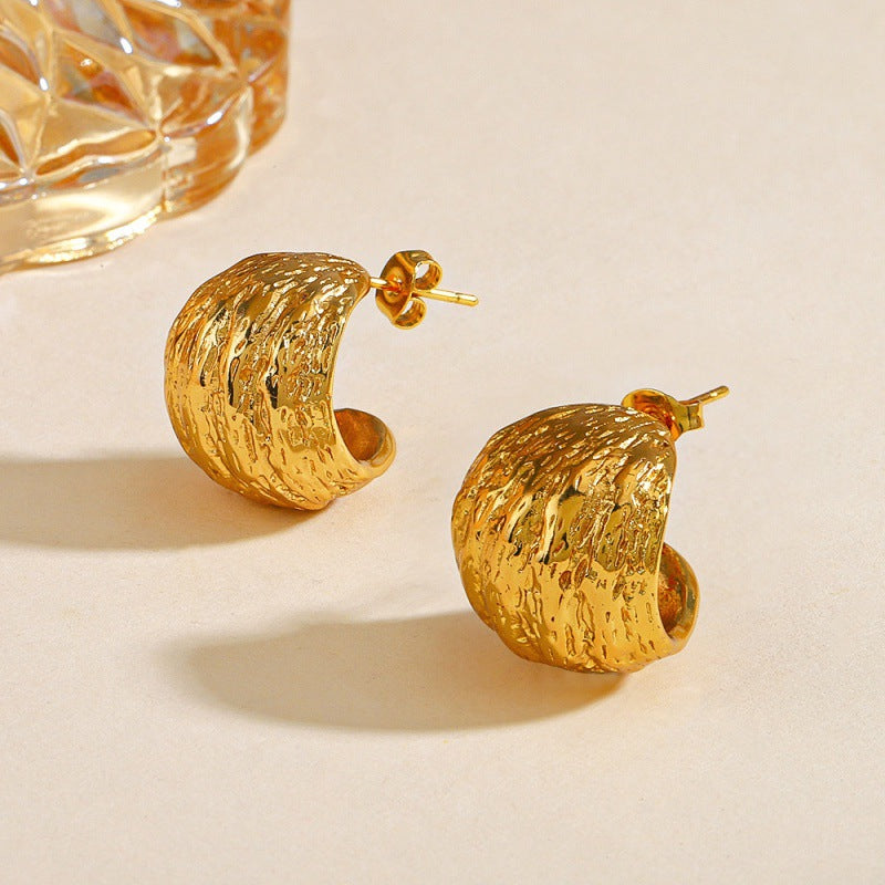 Coiled Gold Hoops