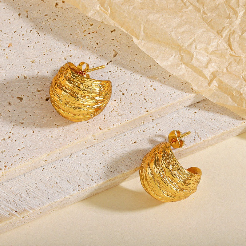 Coiled Gold Hoops