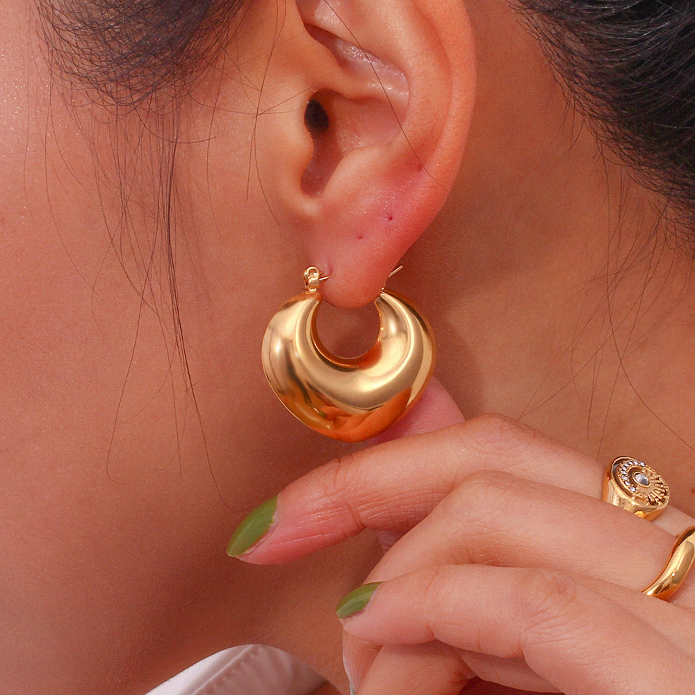 Chunky Gold Hoops