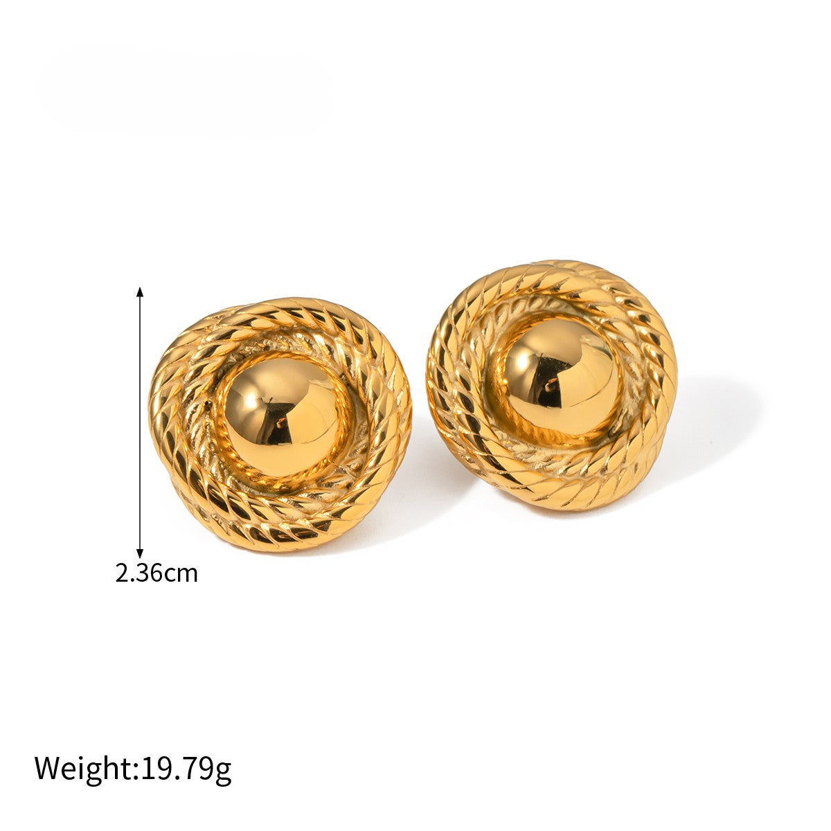 Small Round Gold Studs
