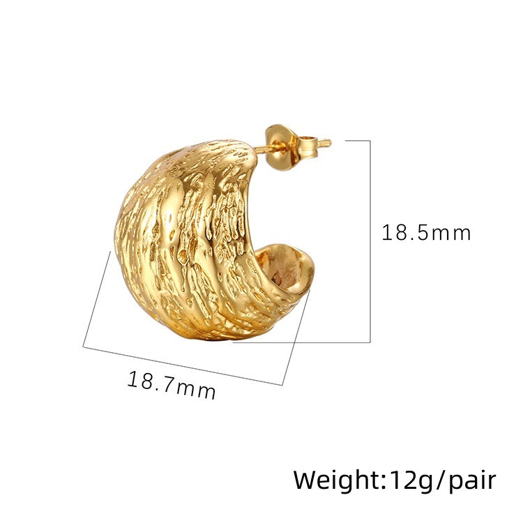 Coiled Gold Hoops