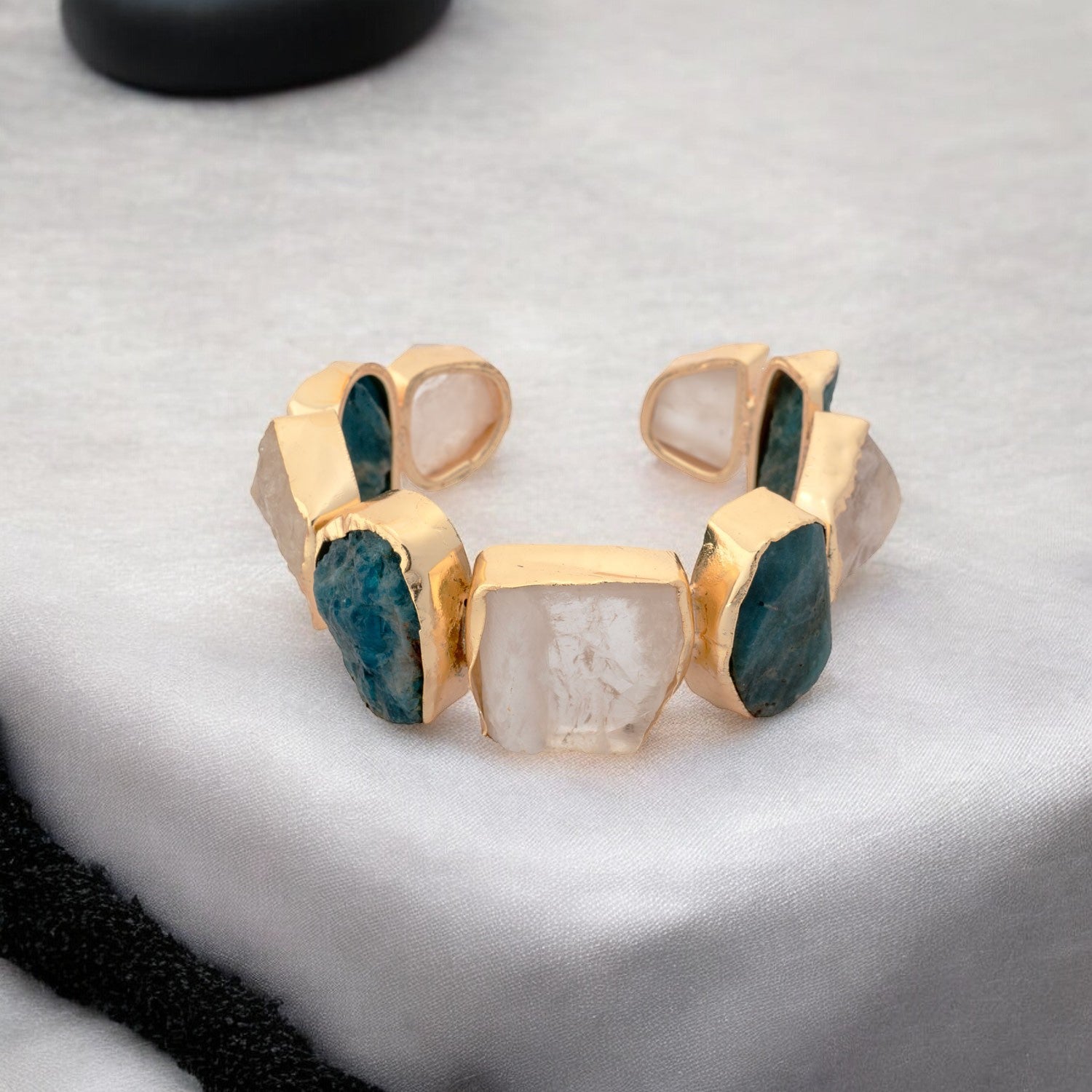 Blue Apetite & White Crystal Bracelet