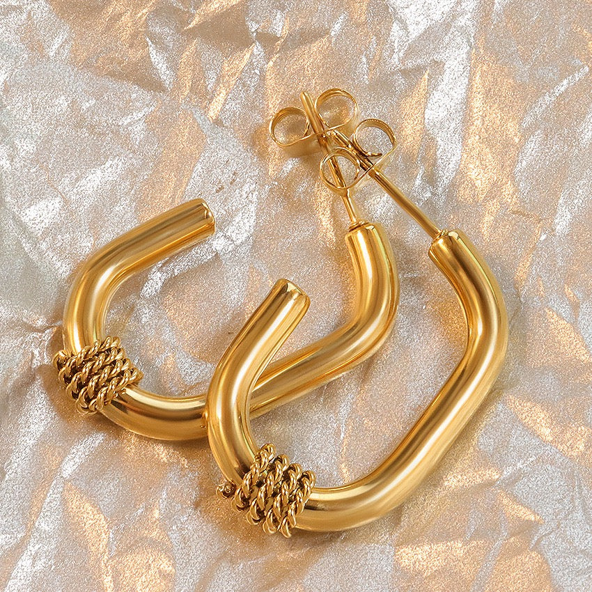 Chic Geo Gold Hoops