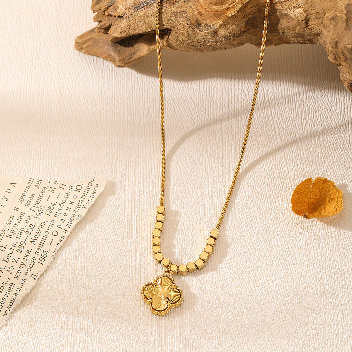 Golden Clover Necklace
