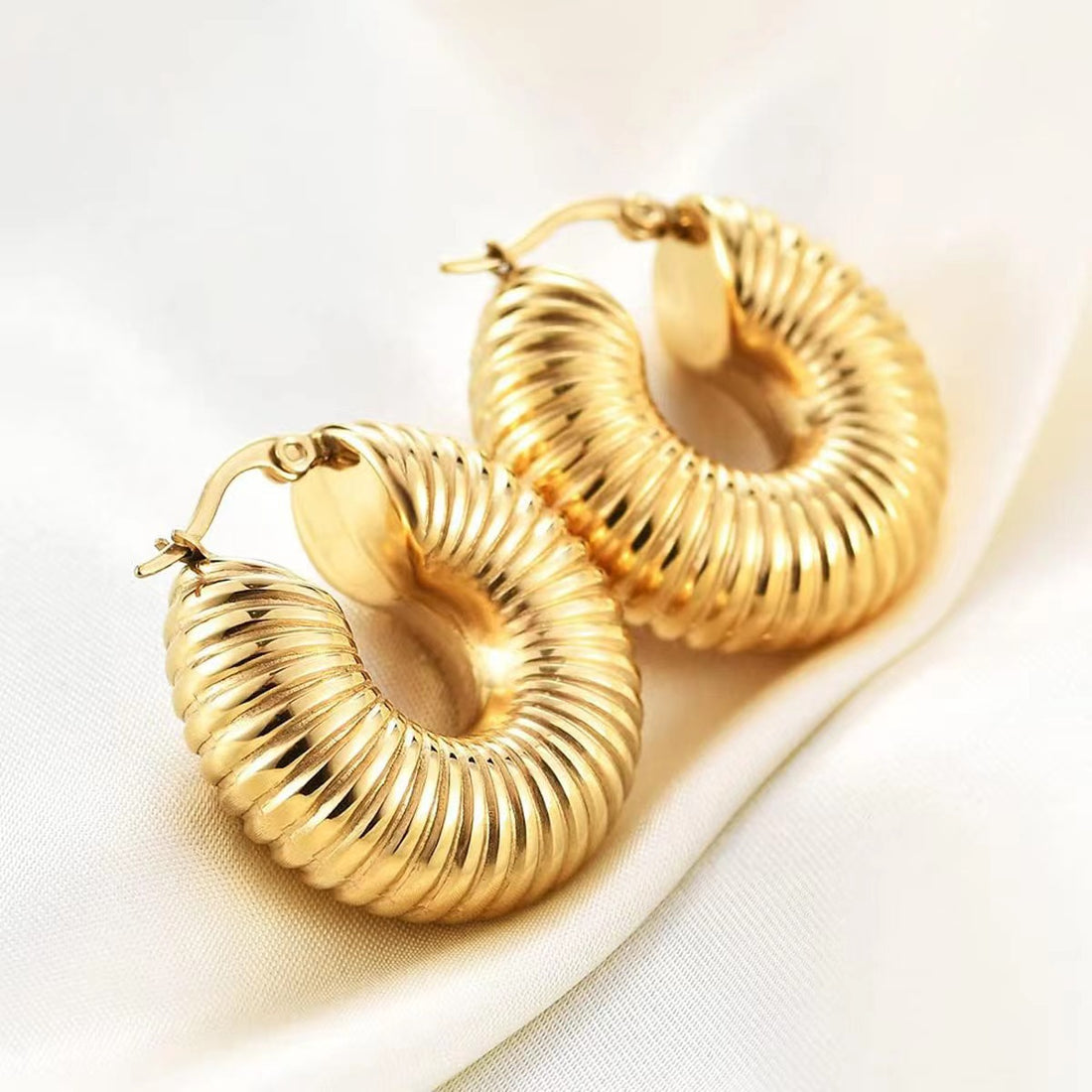 Gleaming Gold Hoops