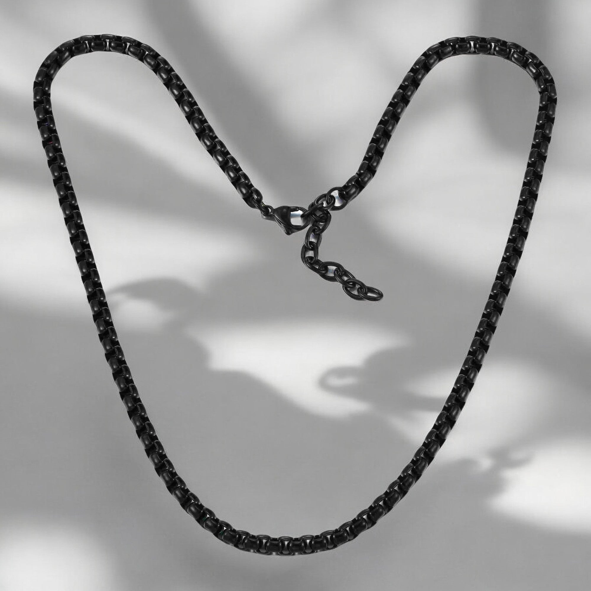 Mens Luster Neckchain - Midnight Black