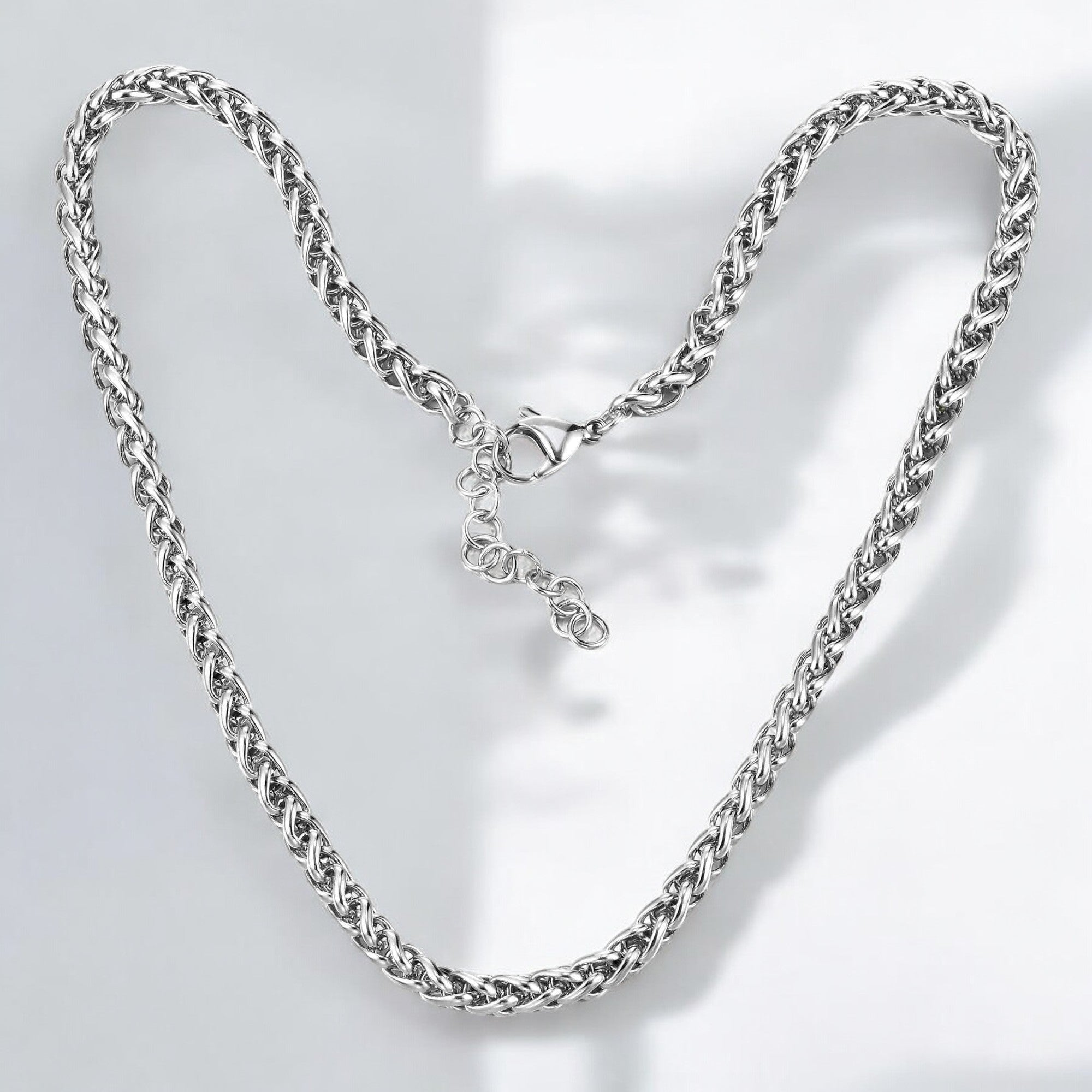 Mens Classic Silver Cuban Neckchain