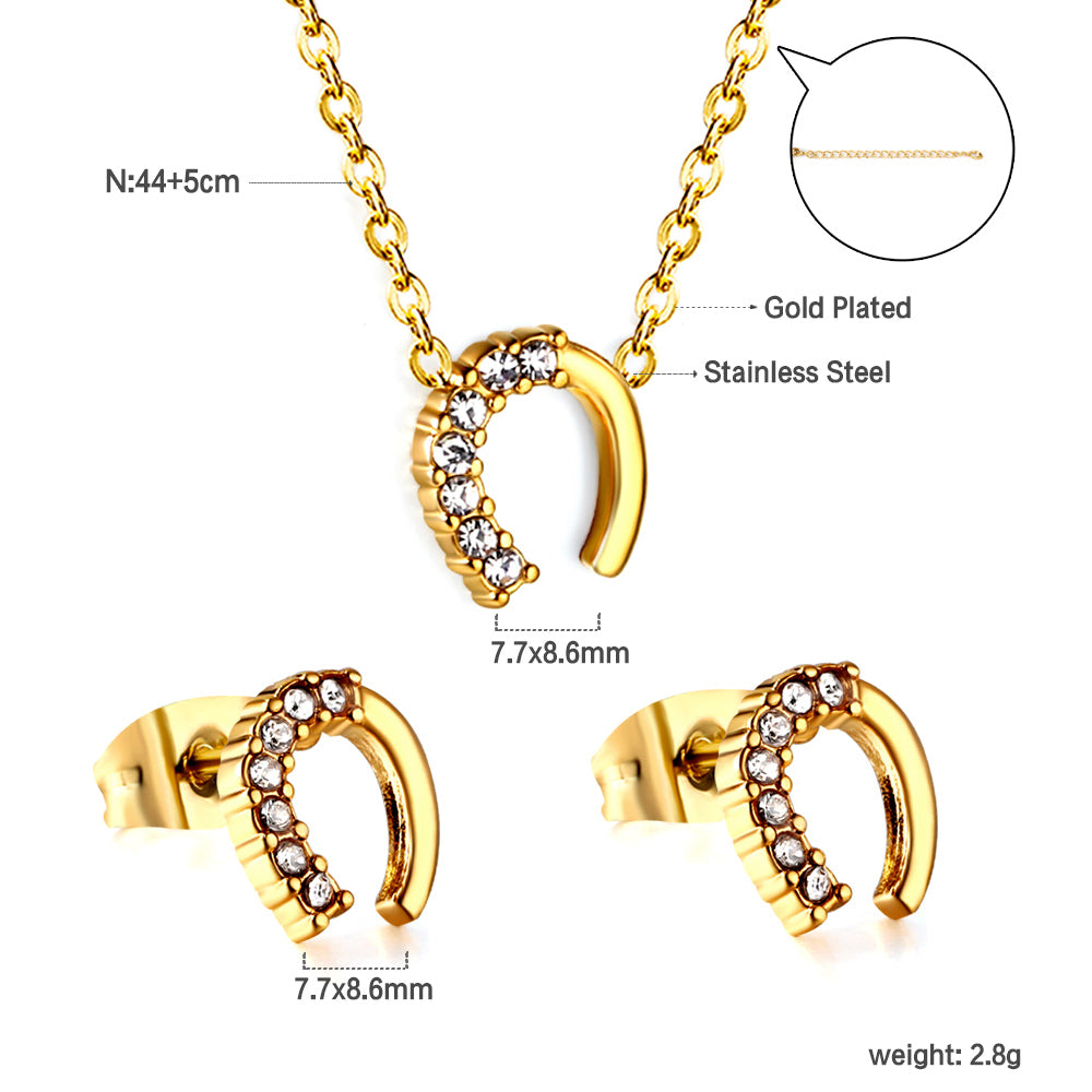 Horse shoe Pendant Set
