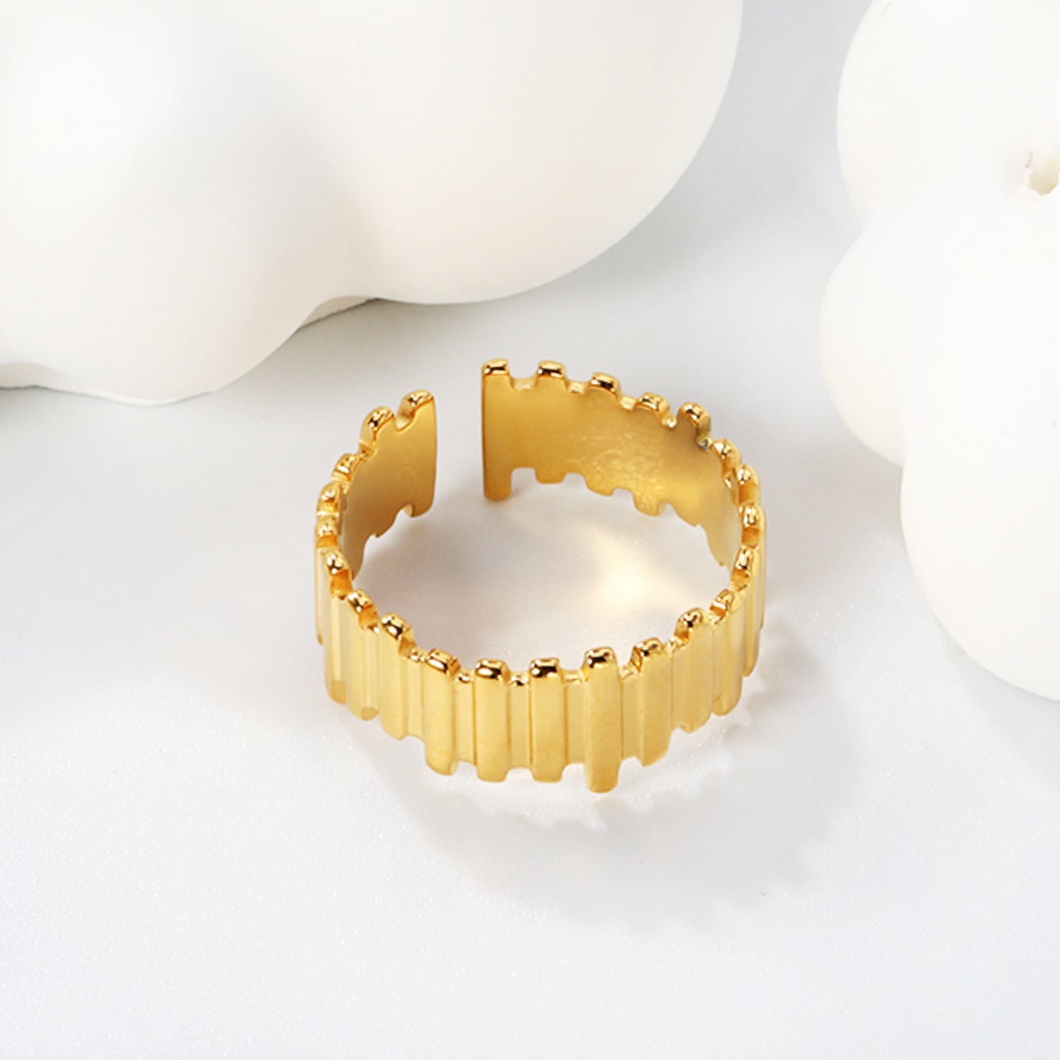 Ribbed Gold Ring