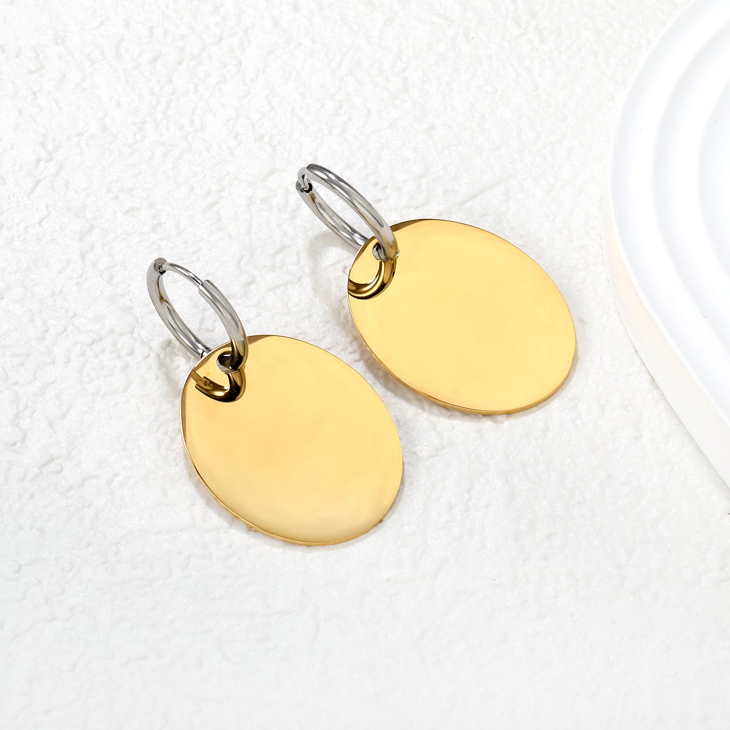 Gold Disc Danglers