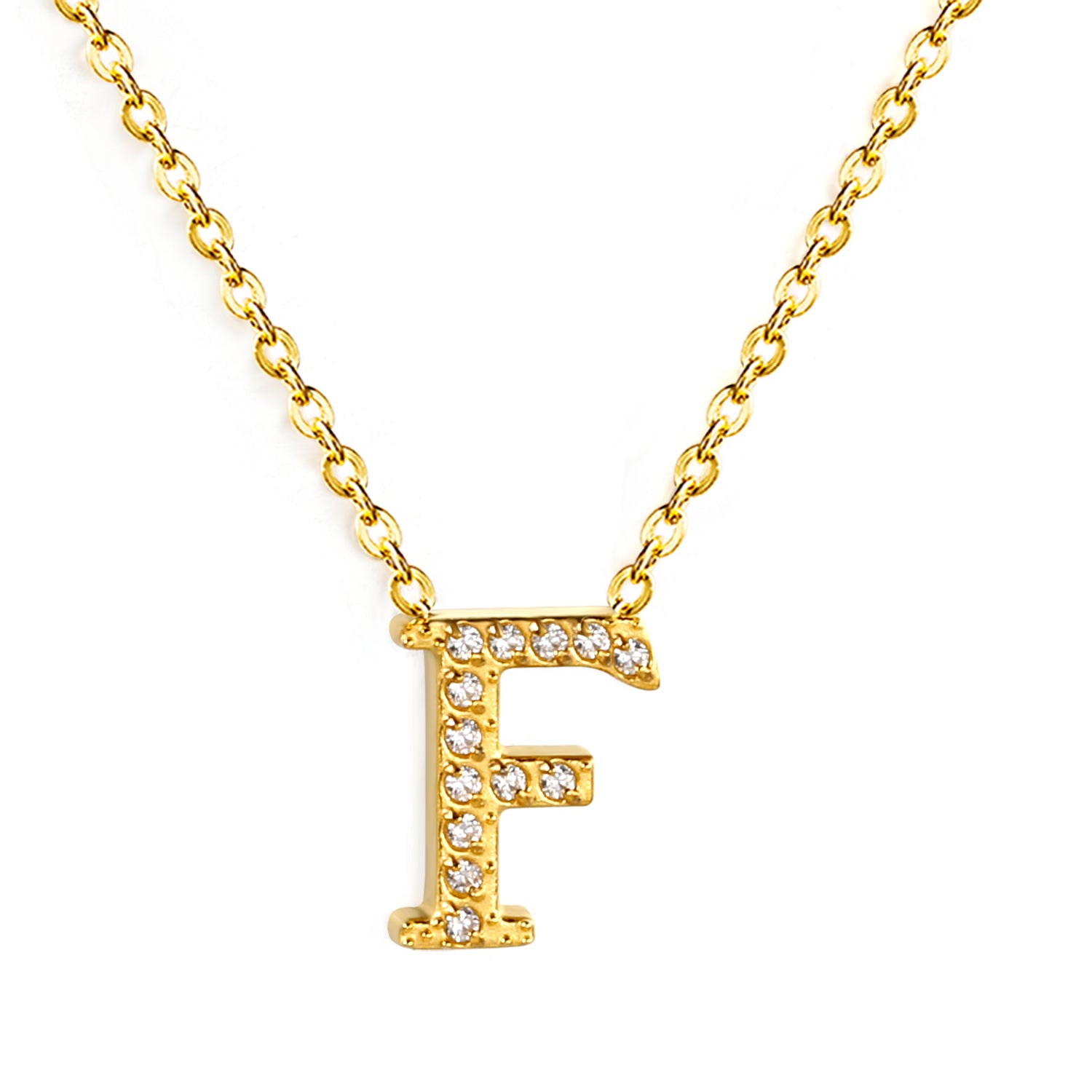 Letter F Pendant Necklace