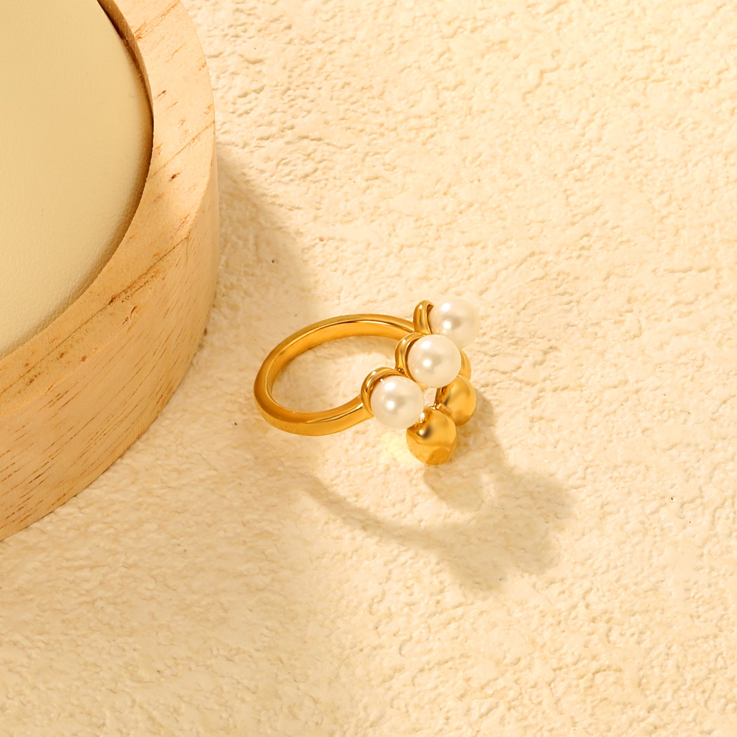 2 Line Pearl Ring