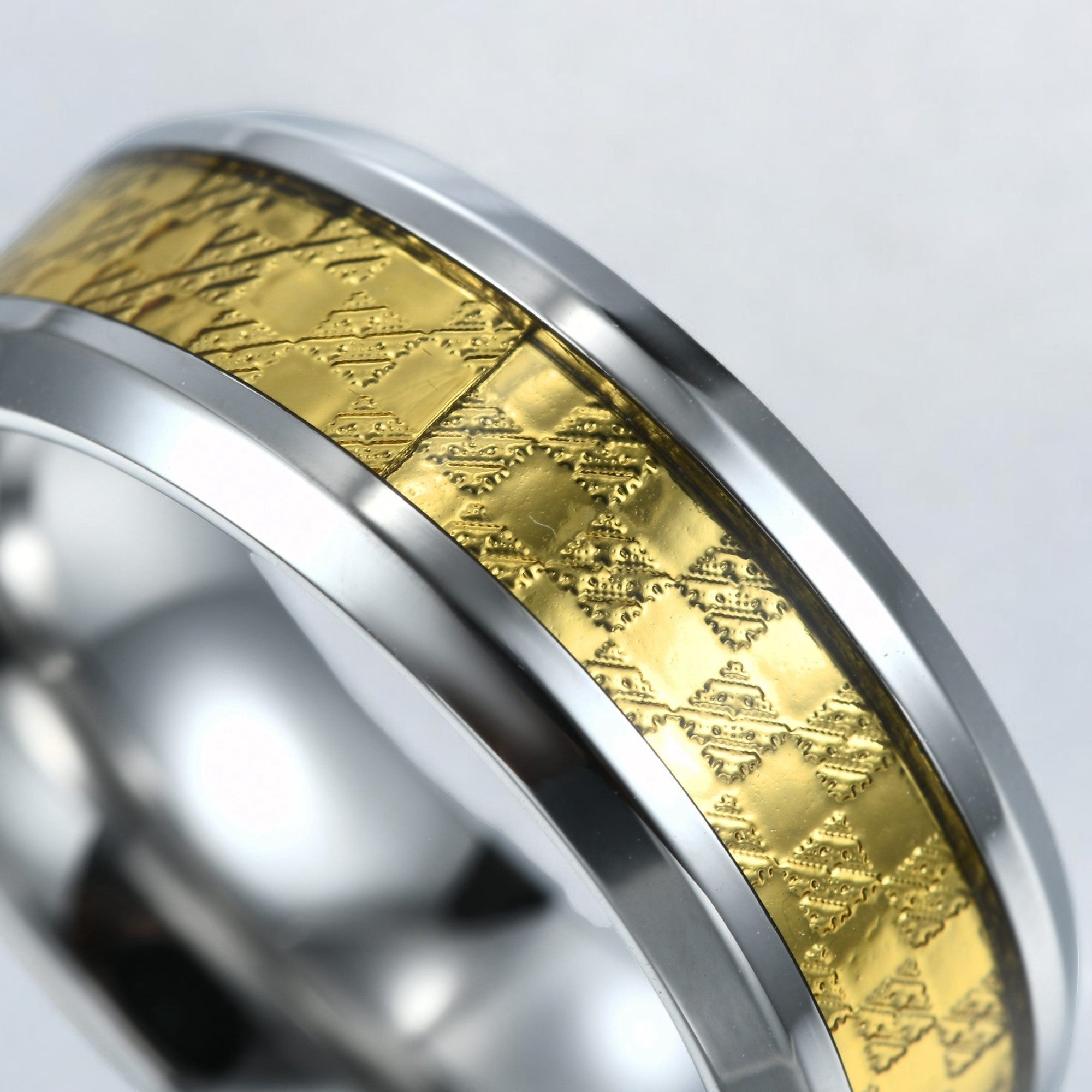Mens Silver Gilt Fusion Ring