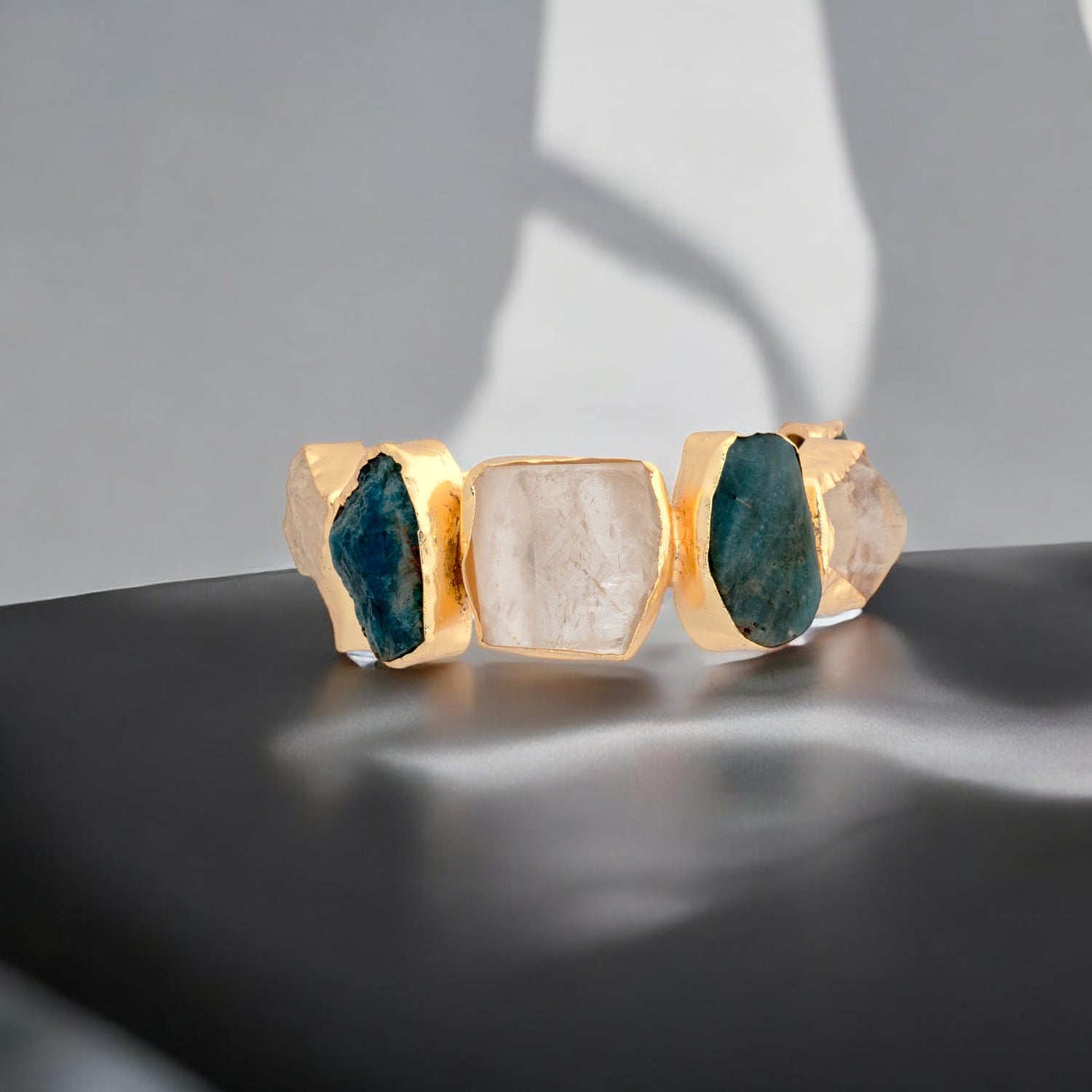 Blue Apetite & White Crystal Bracelet