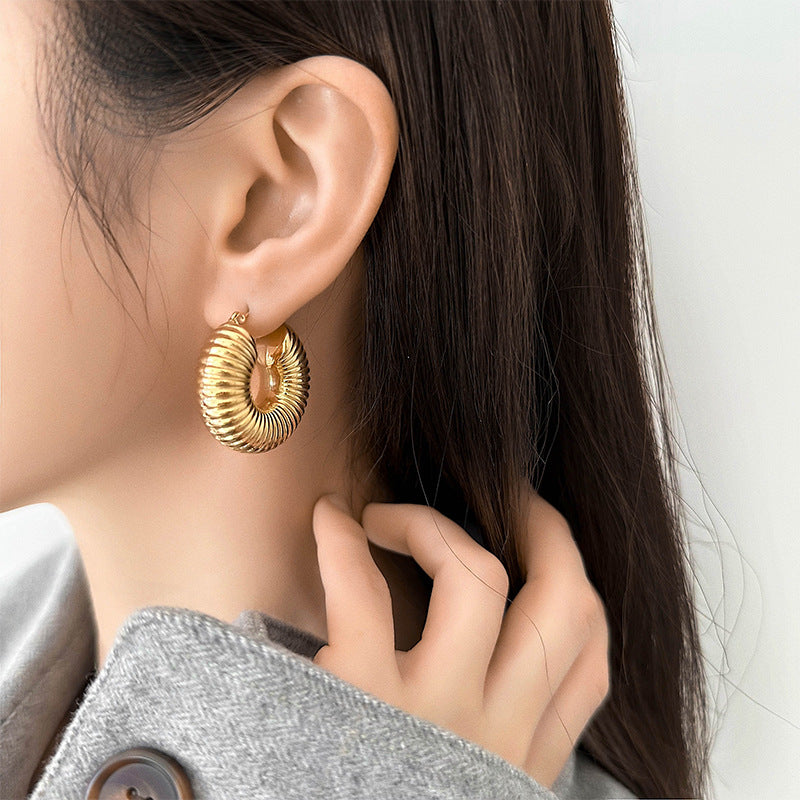 Gleaming Gold Hoops