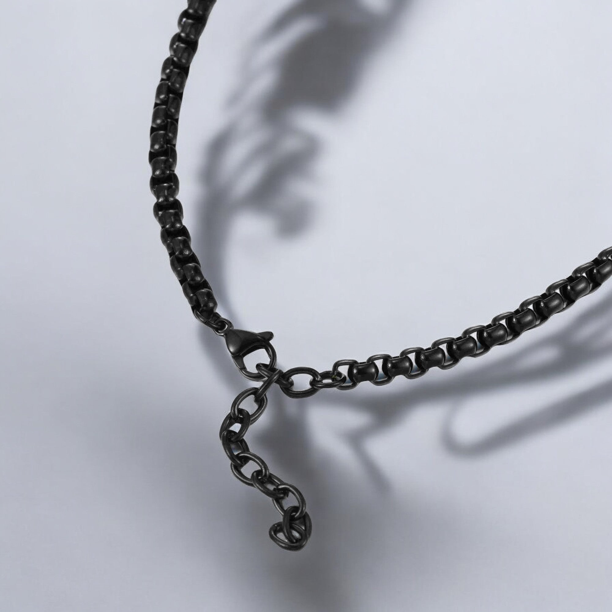 Mens Luster Neckchain - Midnight Black