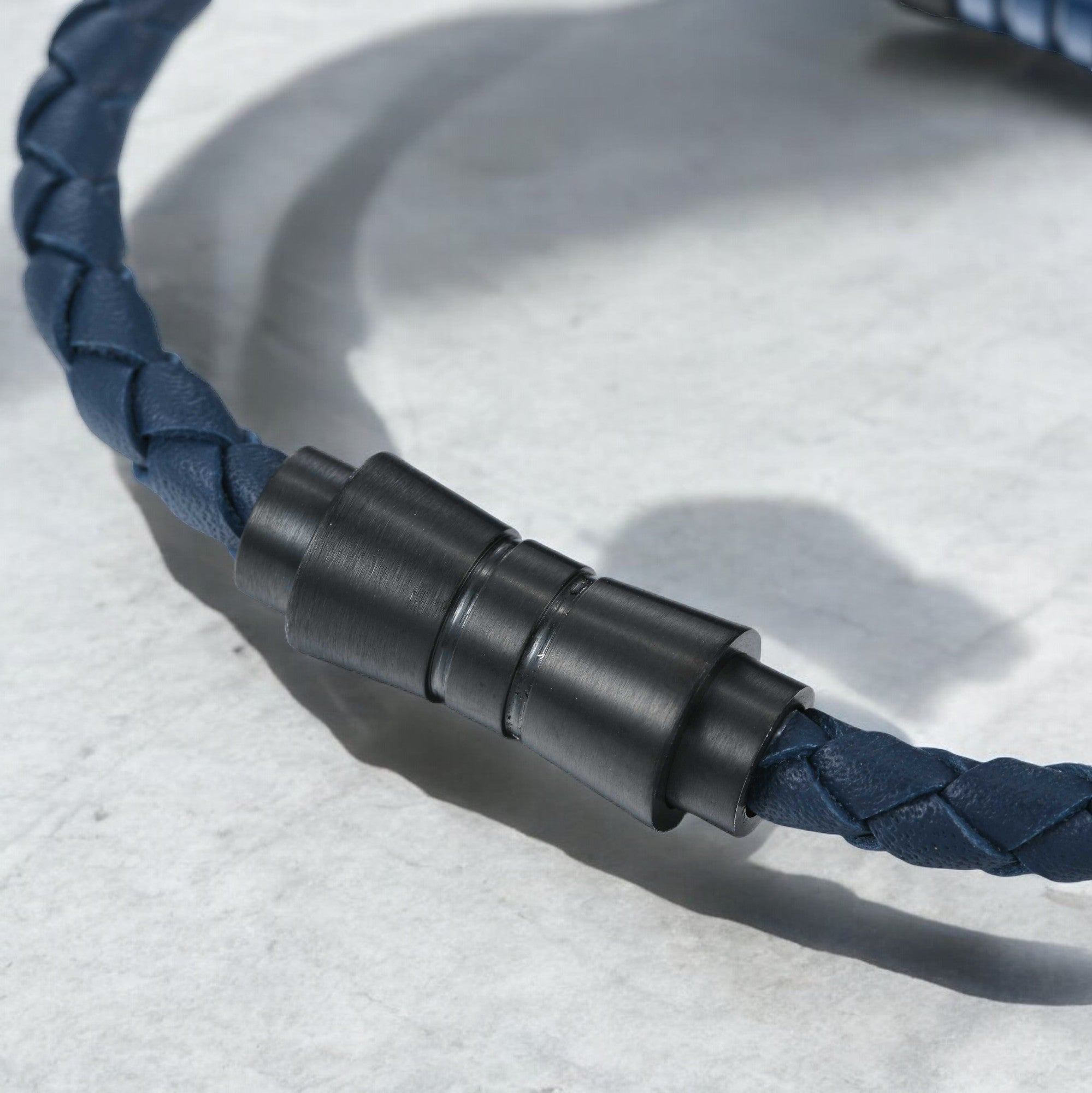 Mens Azure Edge Leather Bracelet