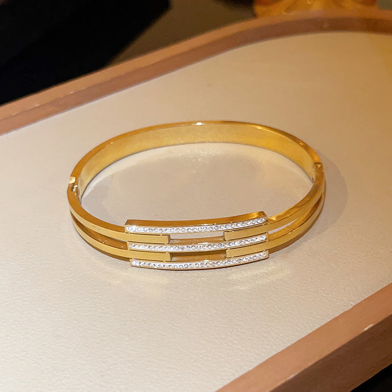 Tri-Line Bangle Bracelet