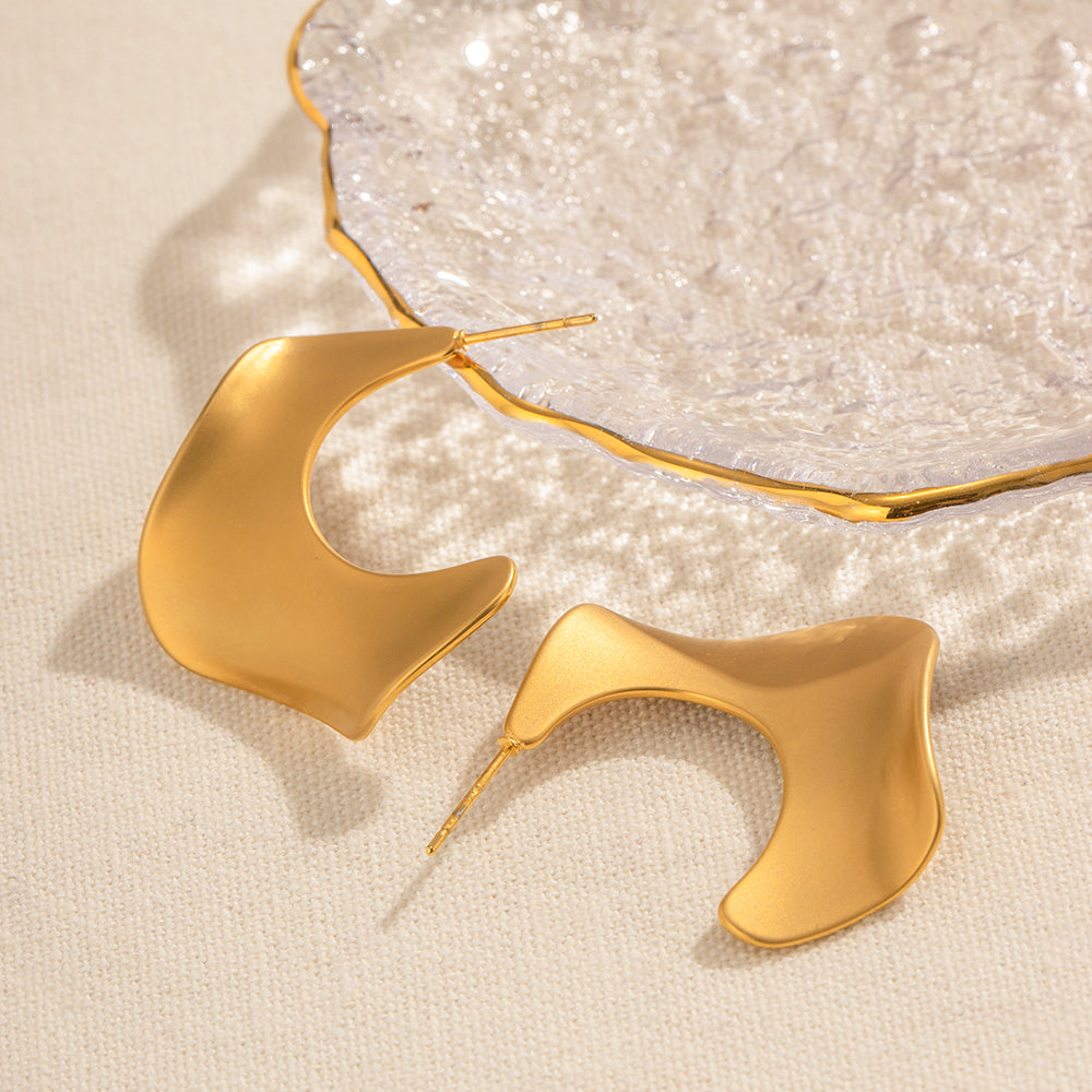 C-Style Loop Gold Hoops