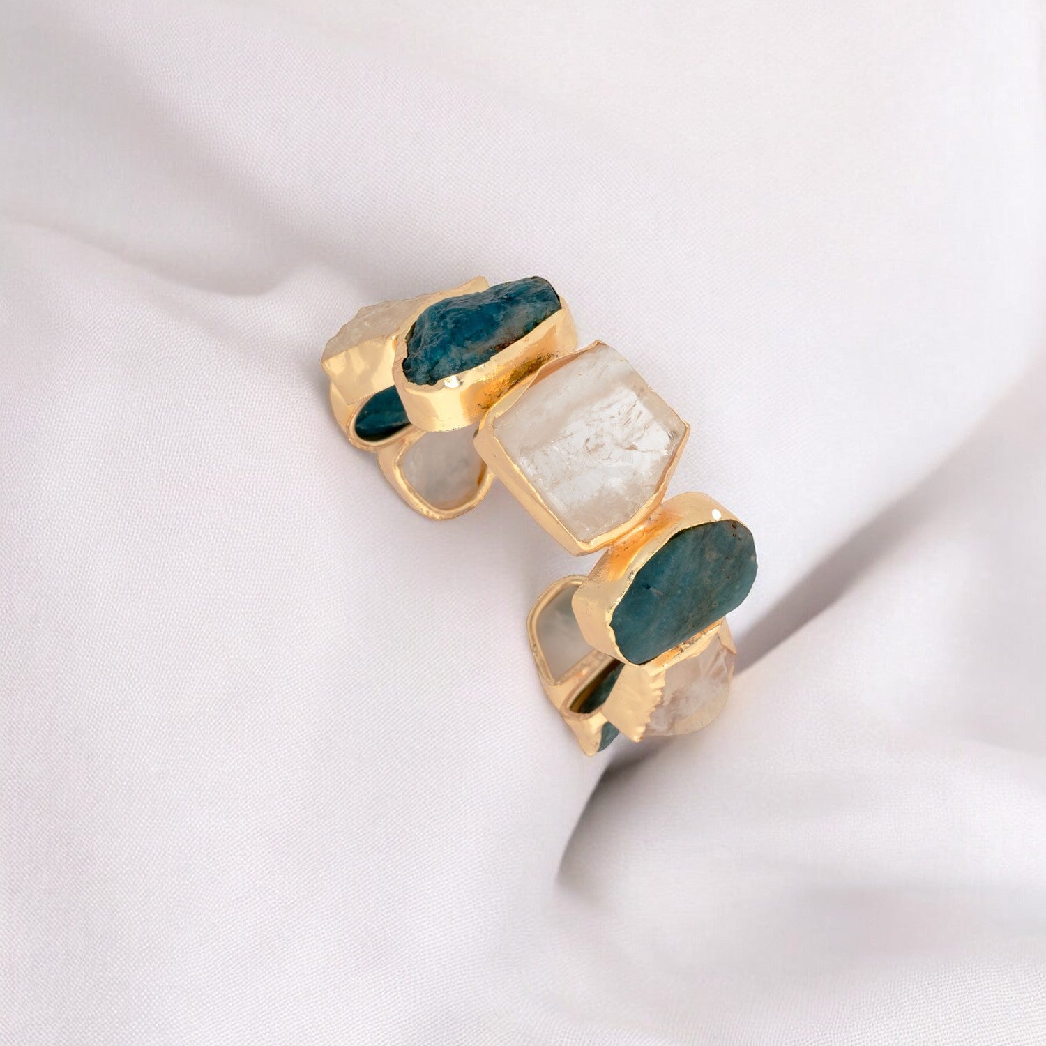 Blue Apetite & White Crystal Bracelet