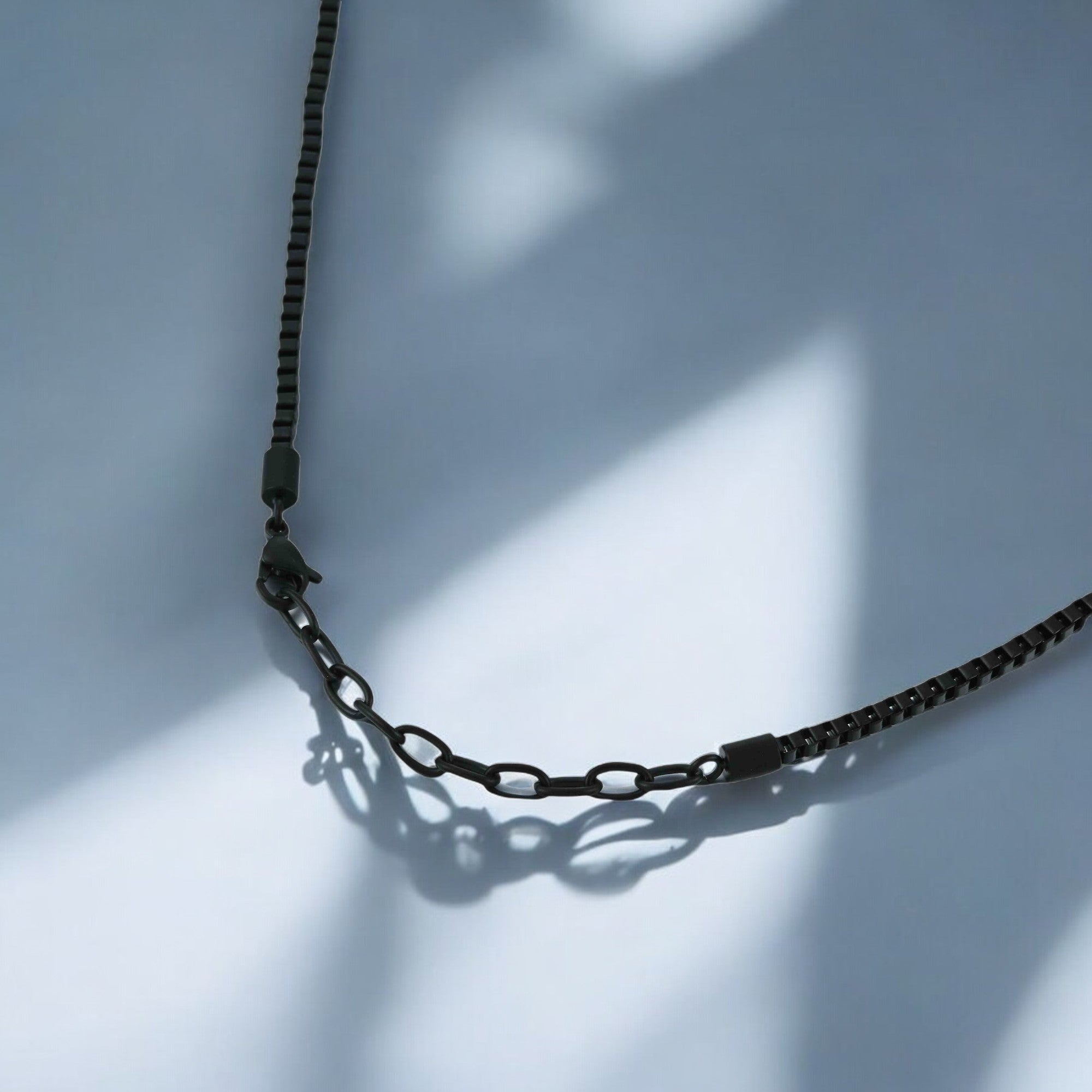 Mens Black Drift Anchor Neckchain