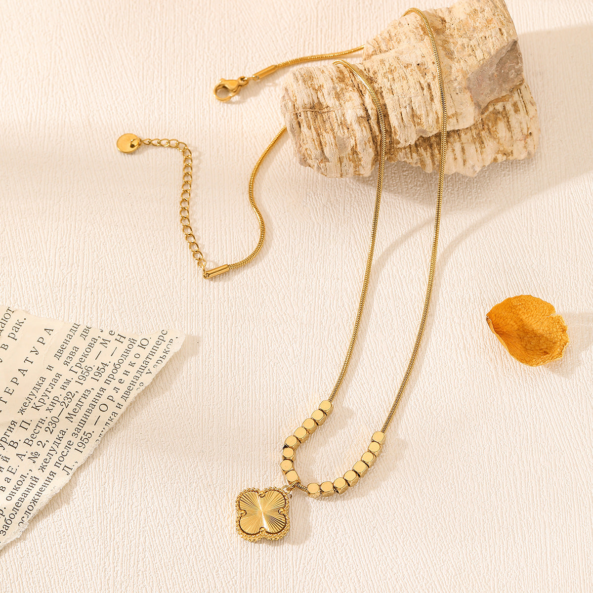 Golden Clover Necklace