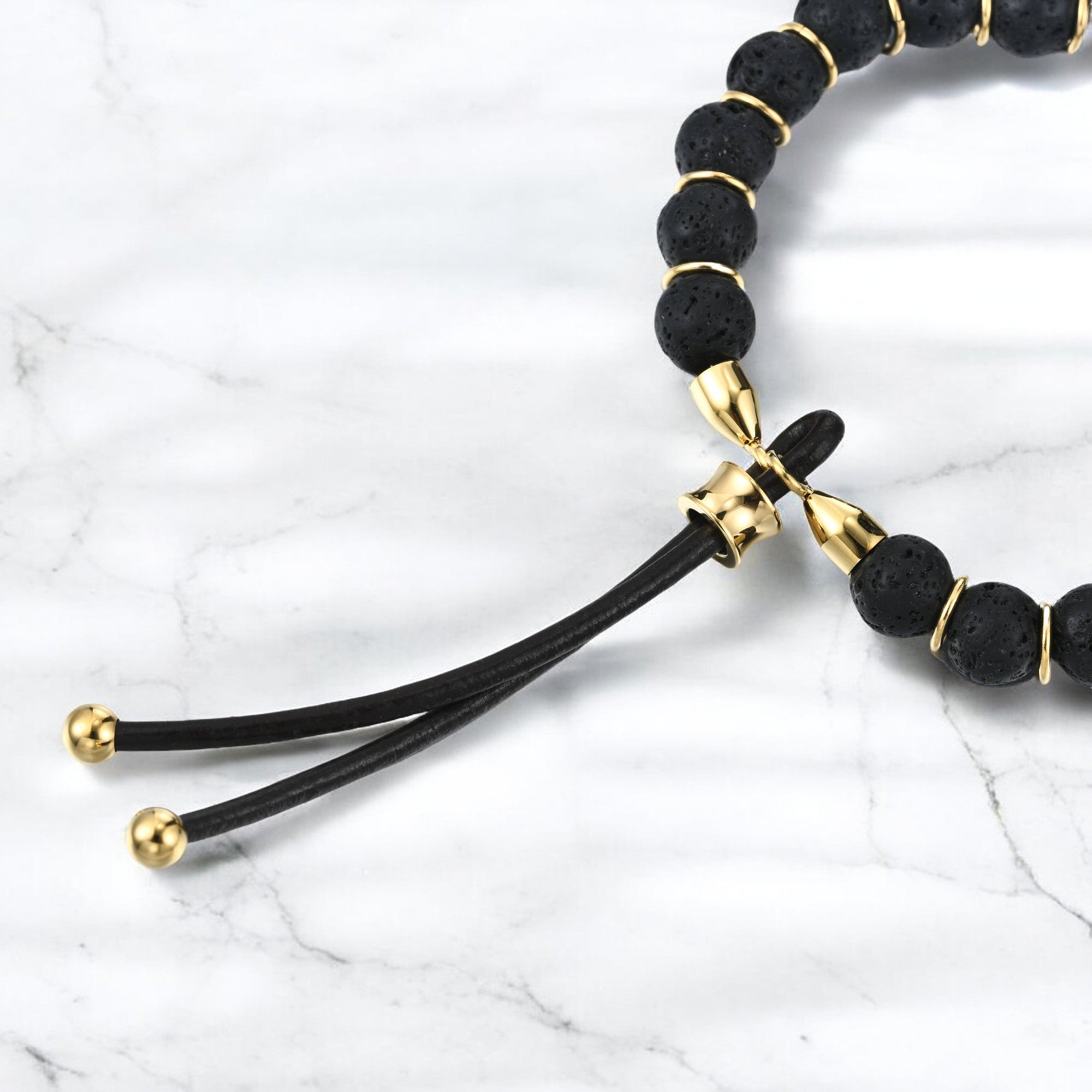 Black Lava Stones Bracelet
