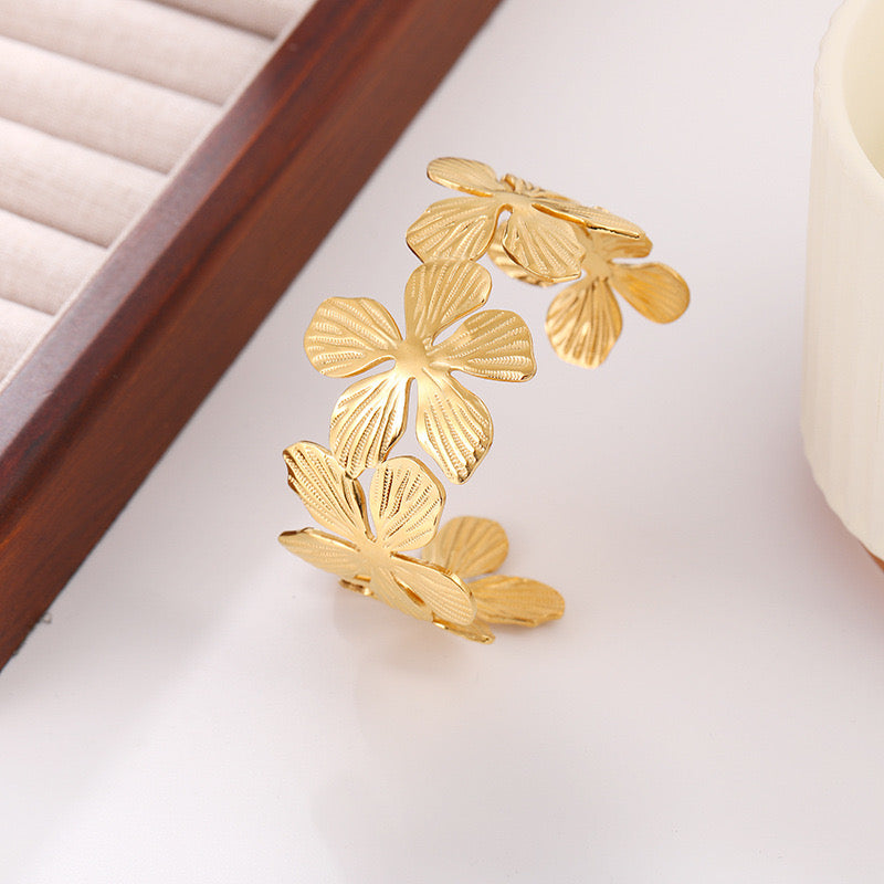 Gilded Floral Cuff