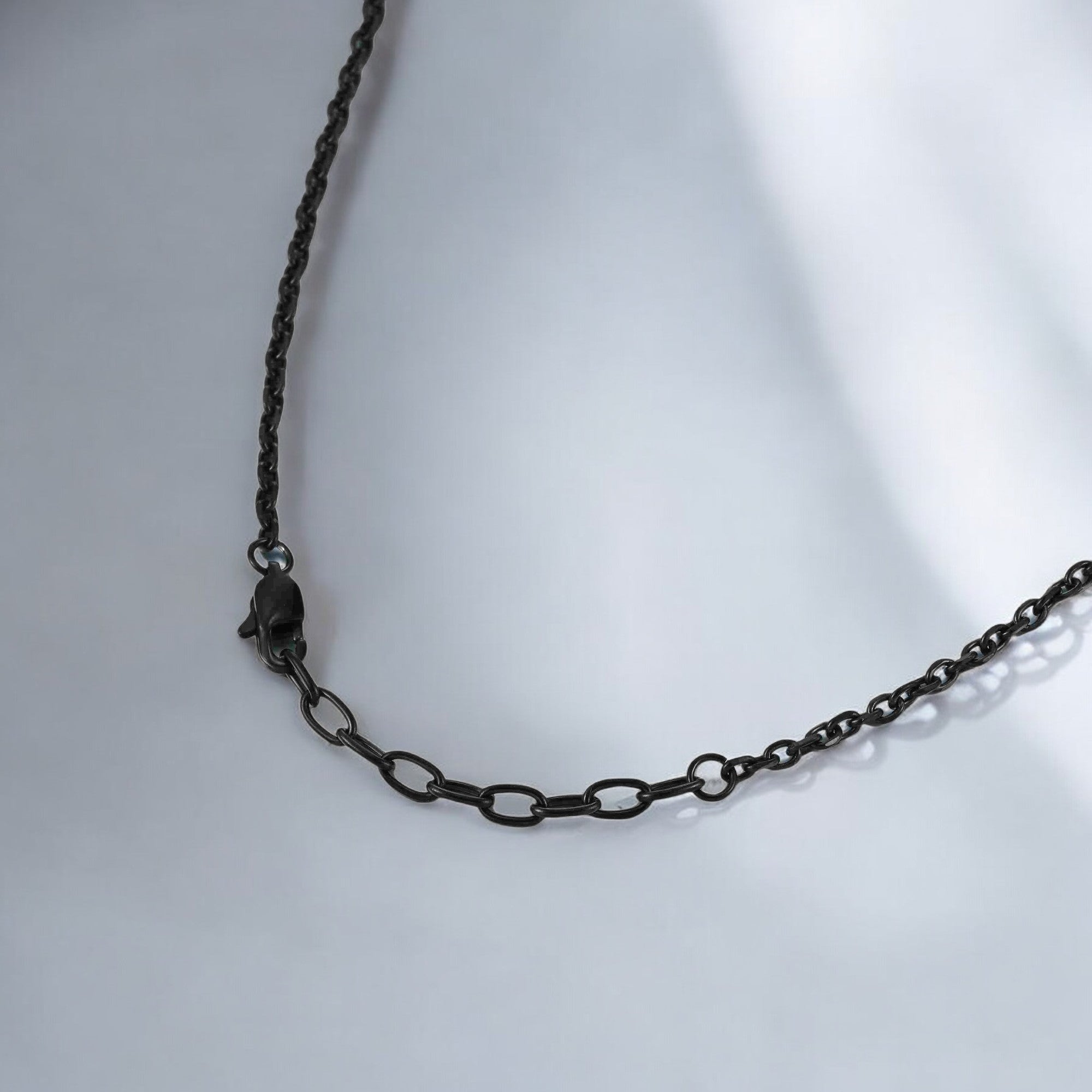 Mens Black Carbon Edge Neckchain