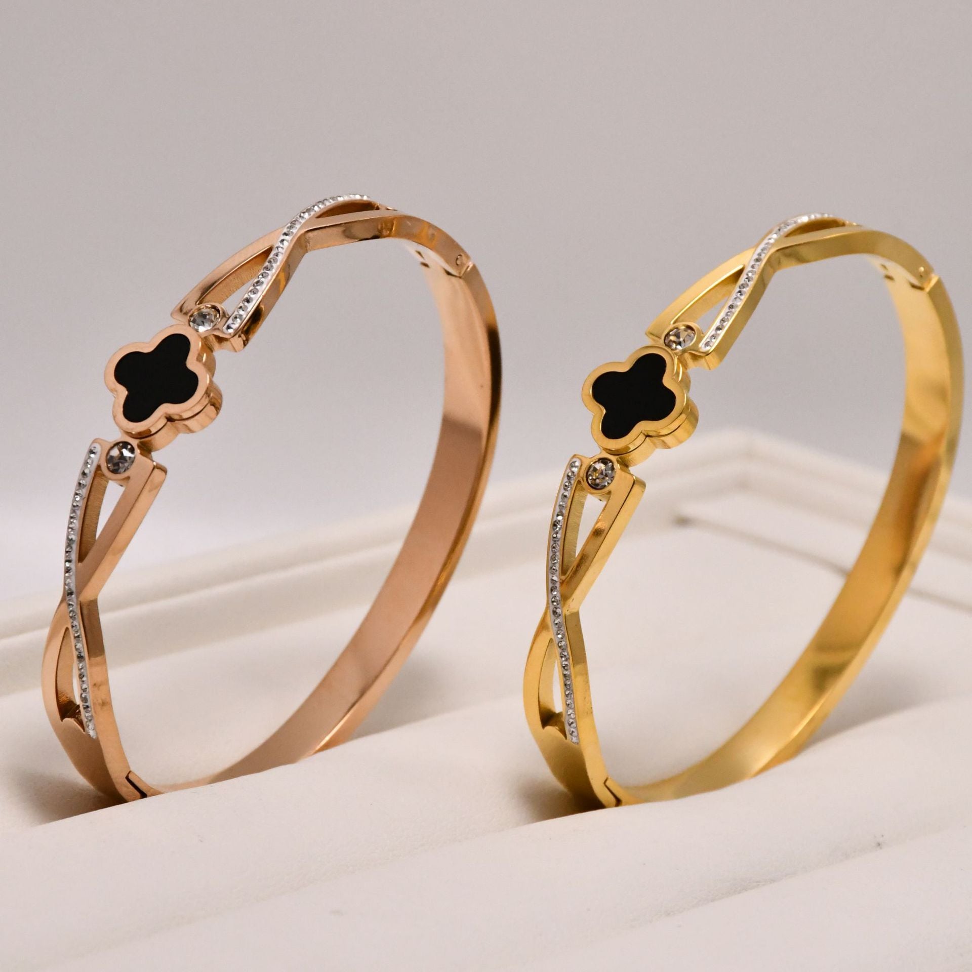 Enchanted Clover Bangle Bracelet