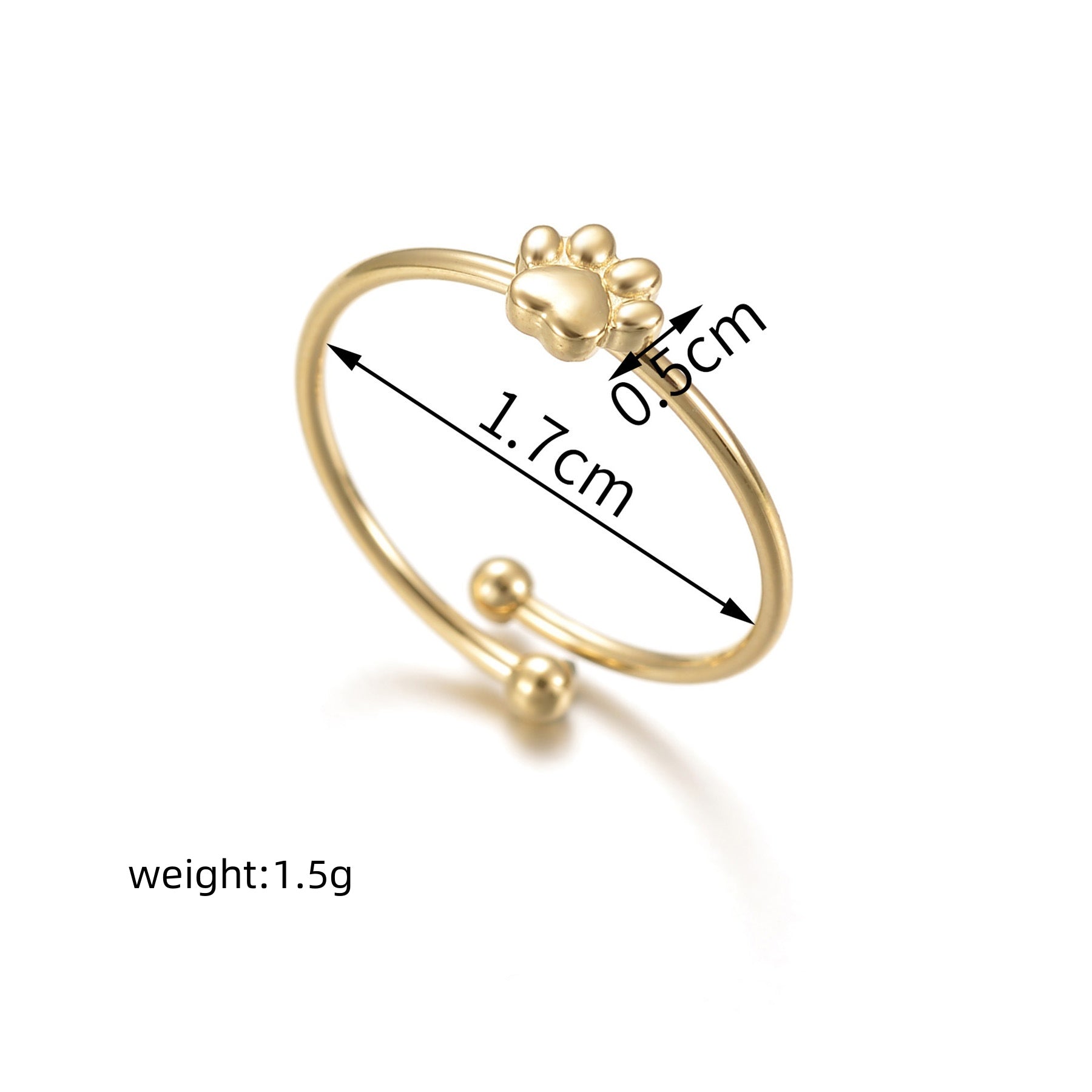 Paw Charm Ring