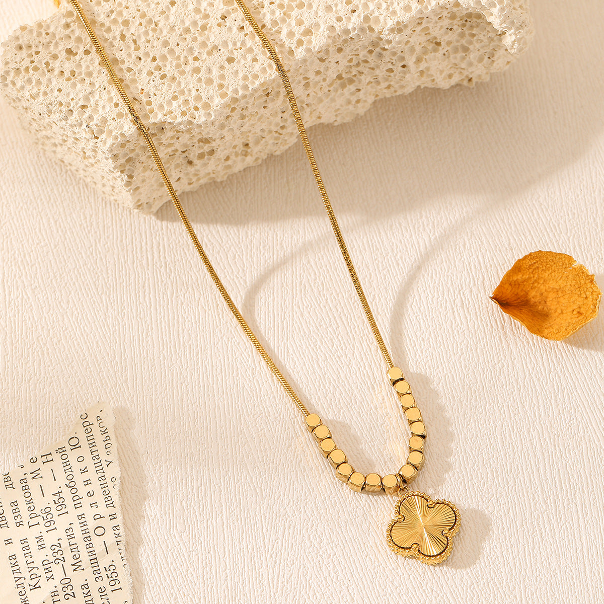 Golden Clover Necklace
