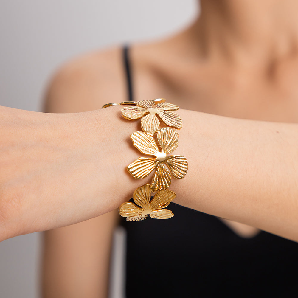 Golden Petal Cuff