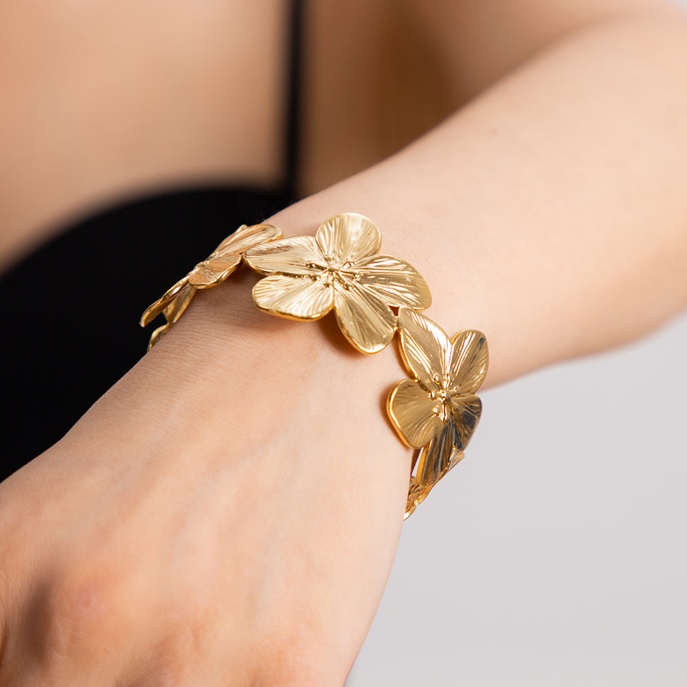 Floral Luxe - Gold Cuff