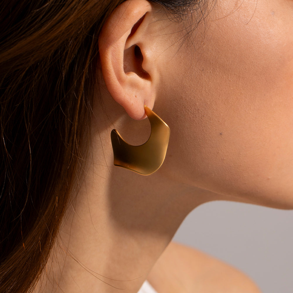 C-Style Loop Gold Hoops