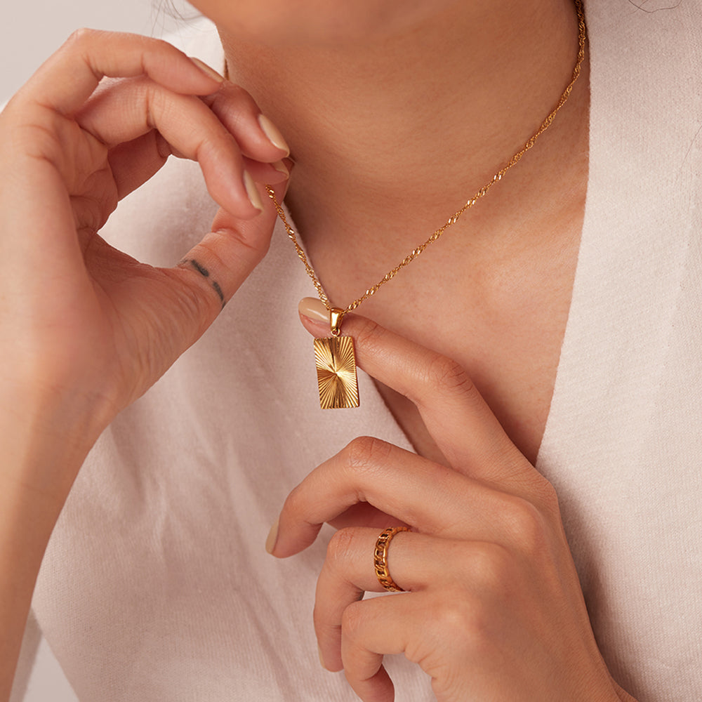 Golden Bar Gold Necklace