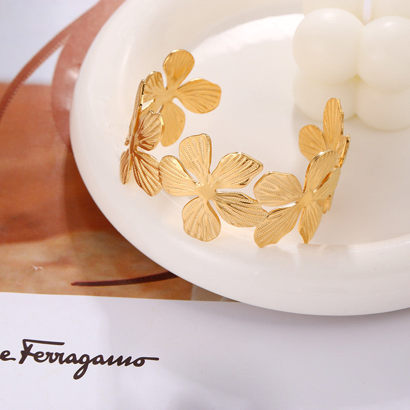Gilded Floral Cuff