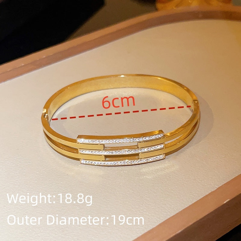 Tri-Line Bangle Bracelet