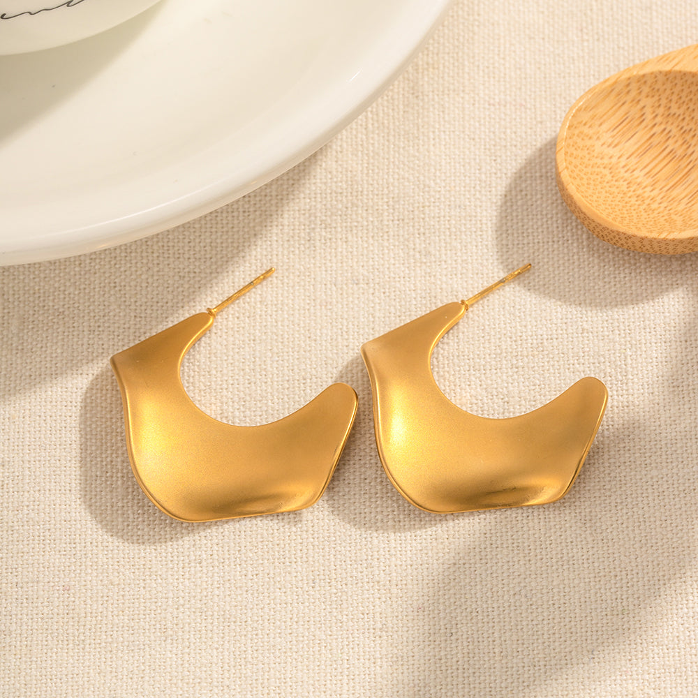 C-Style Loop Gold Hoops