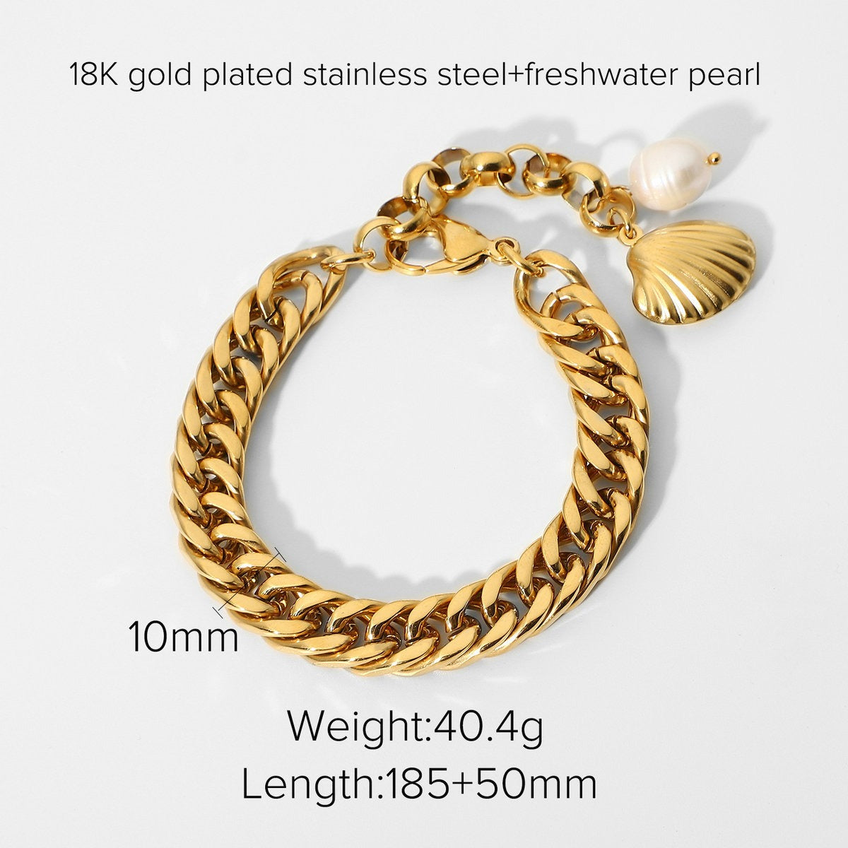 Pearl Shell Splendour Gold Loose Bracelet