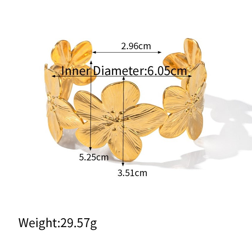 Floral Luxe - Gold Cuff