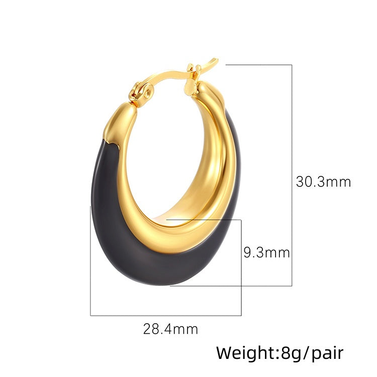Eclipse Enamel Hoops