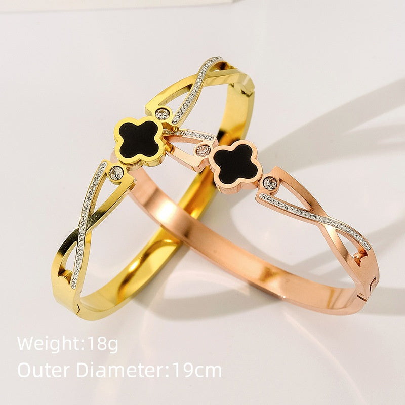 Enchanted Clover Bangle Bracelet
