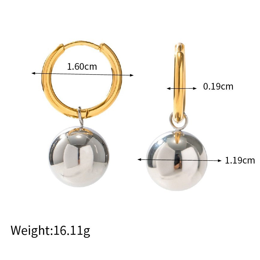 Misty Grey Pearl Danglers