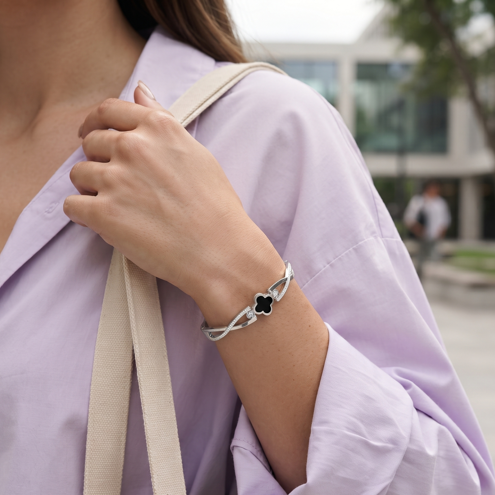 Enchanted Clover Bangle Bracelet
