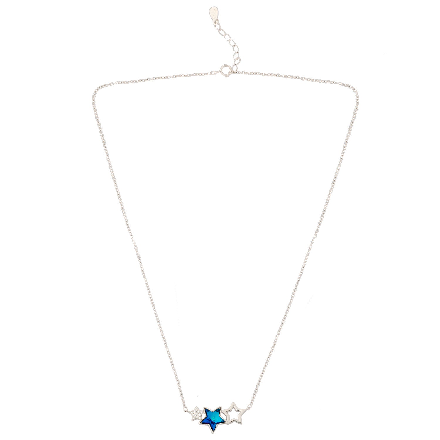925 Silver Starry Trio Necklace