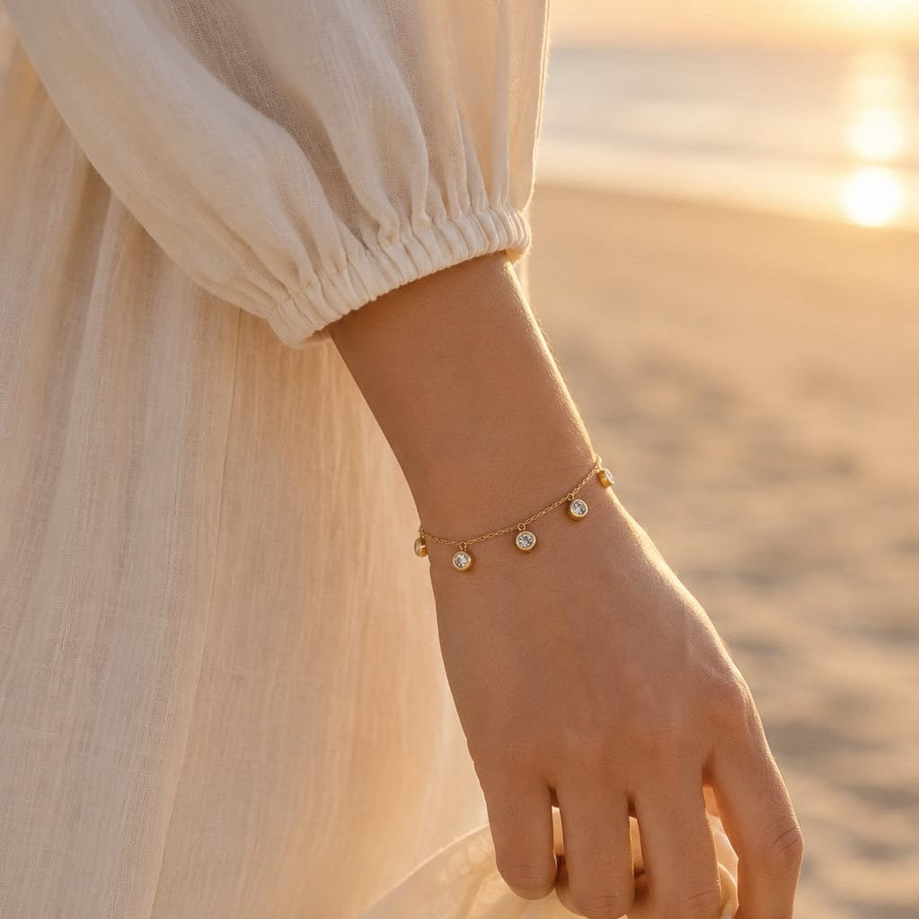 Gold Diamond Loose Bracelet