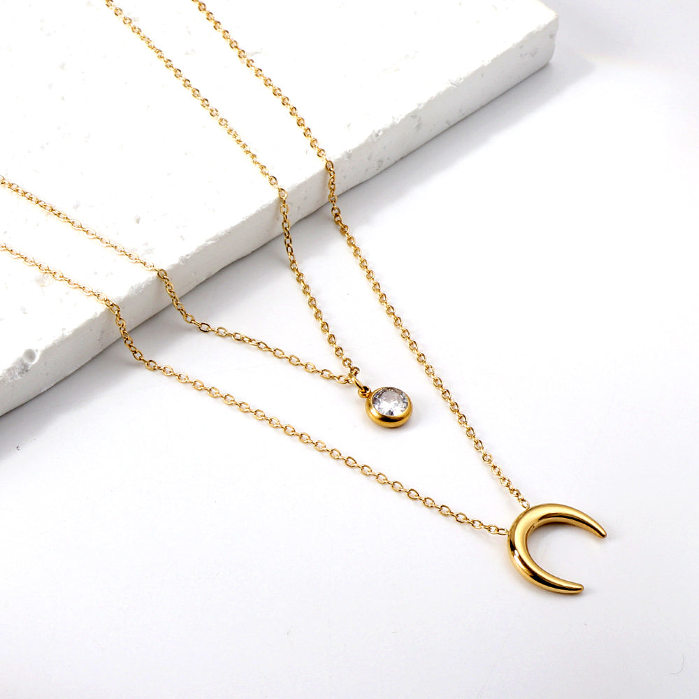 Horse Shoe Layered Necklace