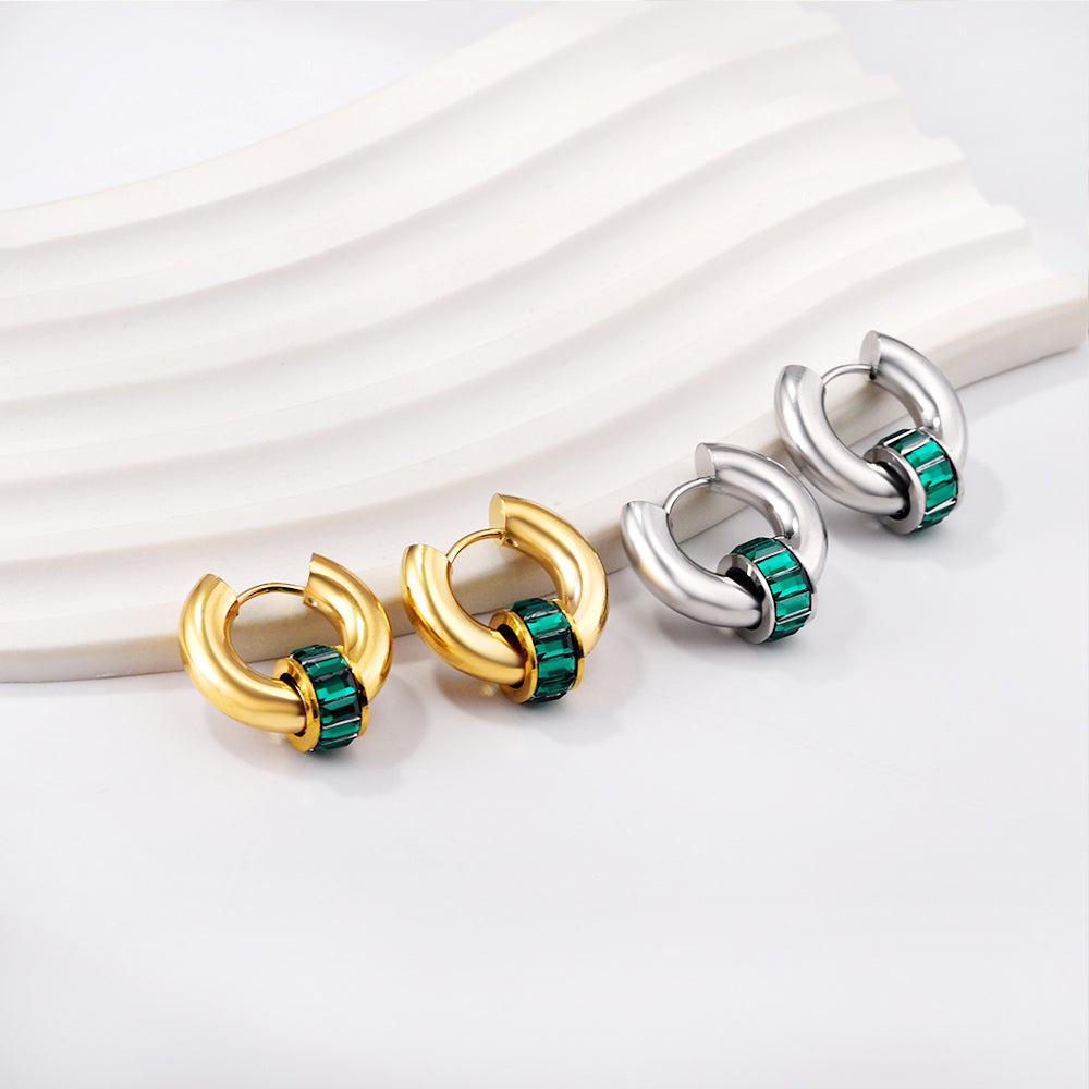 Green Wheel Gold Dangler