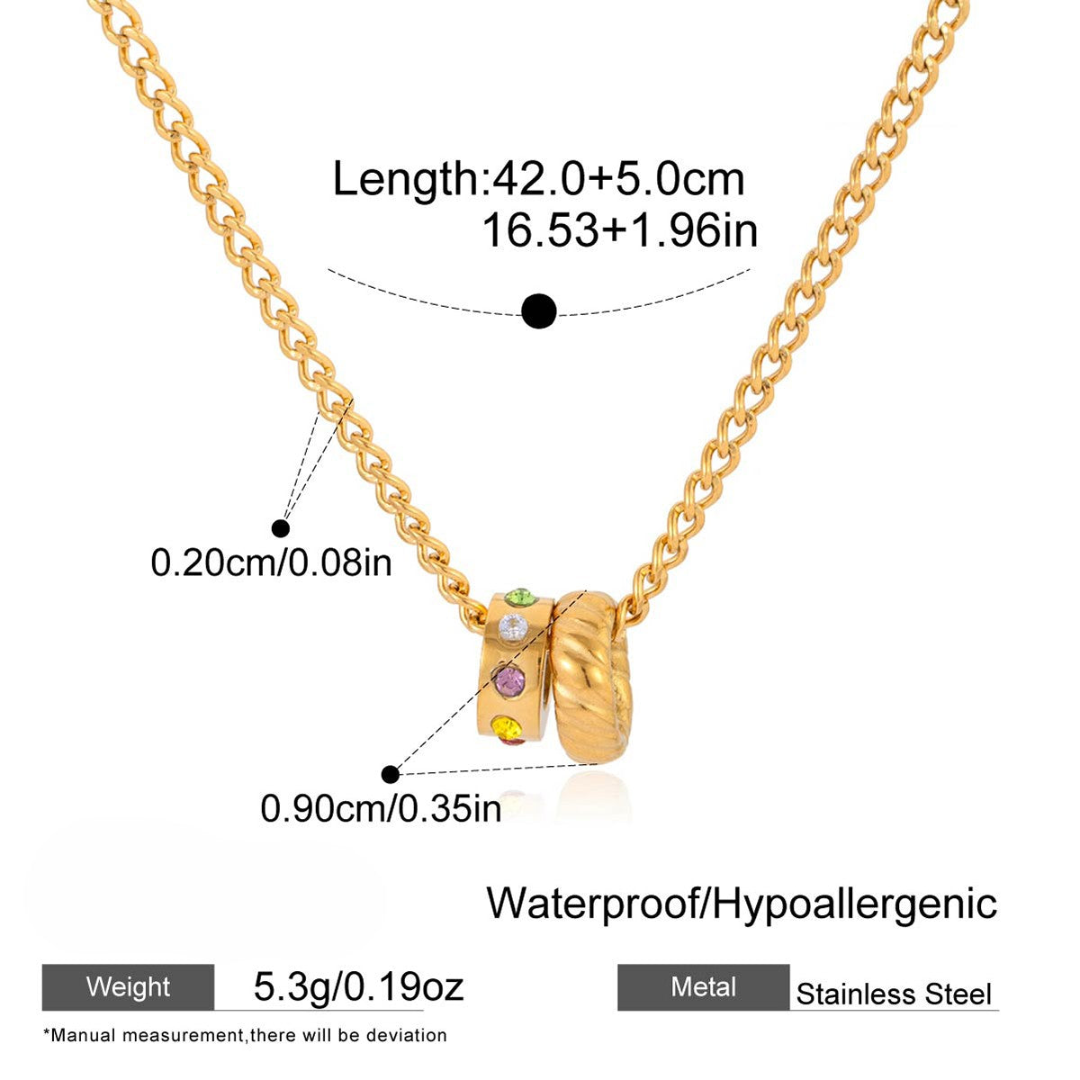 Two Rings Necklace